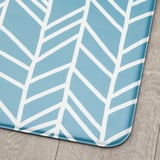 SKYDDSRUM Kitchen mat, blue, 45x120 cm
