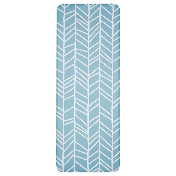 SKYDDSRUM Kitchen mat, blue, 45x120 cm