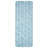 SKYDDSRUM Kitchen mat, blue, 45x120 cm