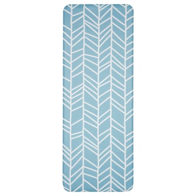 SKYDDSRUM Kitchen mat, blue, 45x120 cm