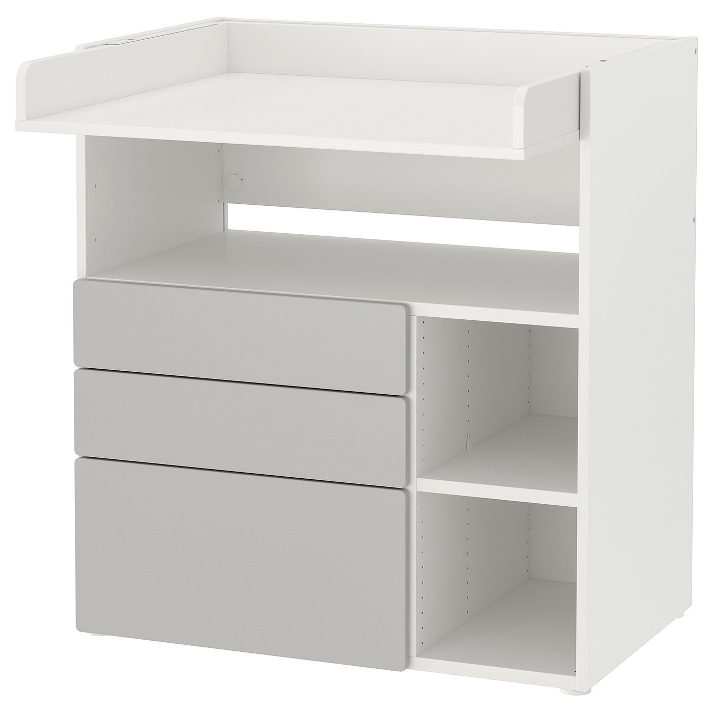 SMÅSTAD changing table, white grey/with 3 drawers, 90x79x100 cm - IKEA