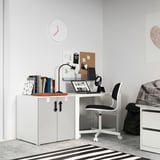 SMÅSTAD / PLATSA Cabinet, white grey/with 1 shelf, 60x57x63 cm