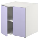 SMÅSTAD / PLATSA Cabinet, white lilac/with 1 shelf, 60x57x63 cm