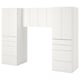 Option: SMÅSTAD / PLATSA Storage combination, white/white, 240x57x181 cm