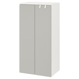 SMÅSTAD Wardrobe, white/grey, 60x42x123 cm