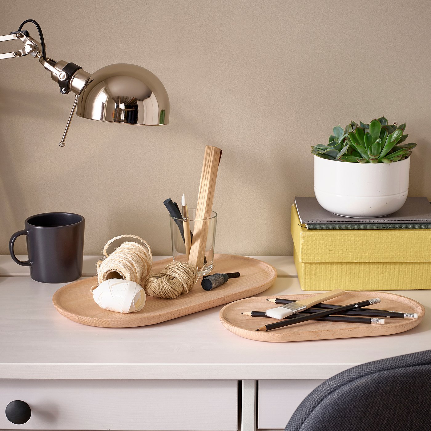 SMÖRLING serving tray, set of 2, beech - IKEA