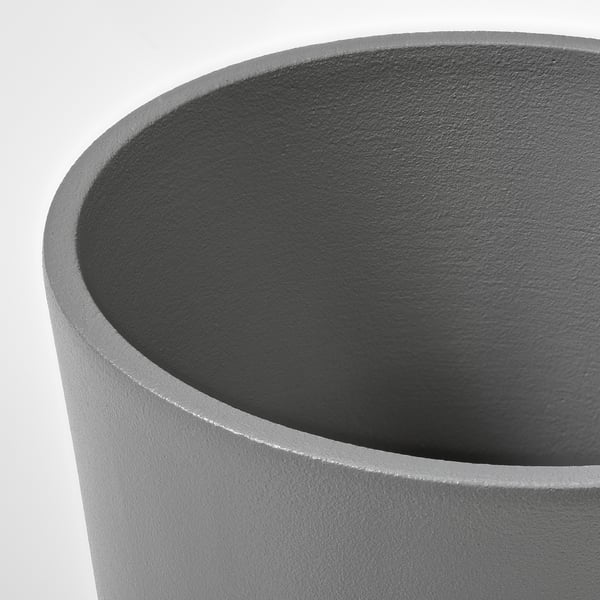Smulgubbe Plant Pot And Saucer Concrete Effect Grey Outdoor 15 Cm Ikea
