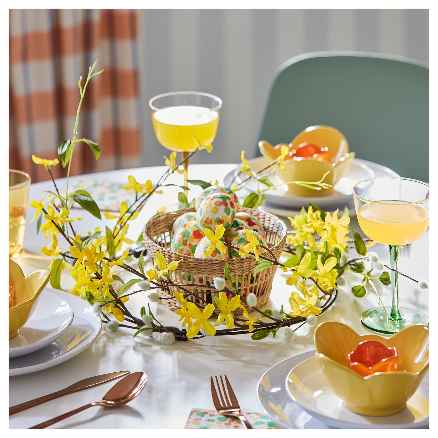 SMYCKA artificial wreath, forsythia yellow, 45 cm - IKEA