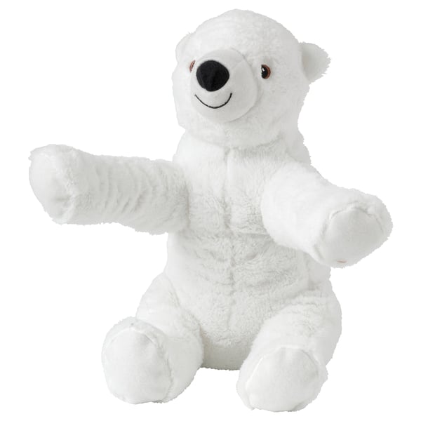 SNUTTIG Soft toy, off-white/polar bear cub, 32 cm