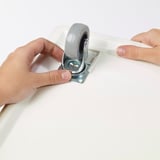 SOCKERBIT Box with castors and lid, white, 38x51x37 cm