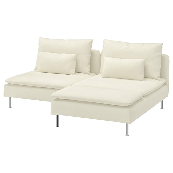 SÖDERHAMN 2-seat sofa with chaise longue, Johanneshov off-white