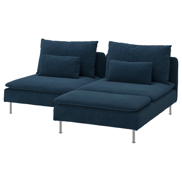 SÖDERHAMN 2-seat sofa with chaise longue, Kelinge dark blue