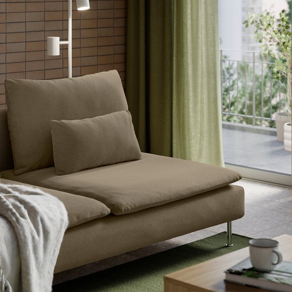 SÖDERHAMN 3-seat section, Johanneshov brown-beige