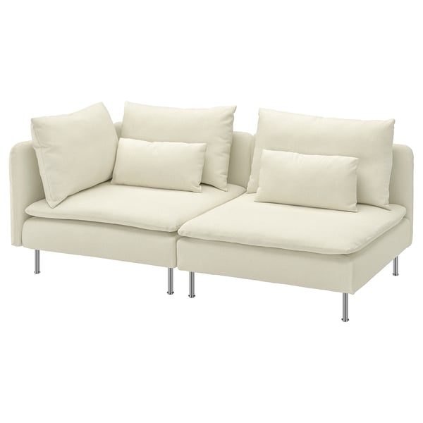SÖDERHAMN 3-seat sofa, with open end/Johanneshov off-white