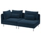 SÖDERHAMN 3-seat sofa, with open end/Kelinge dark blue