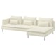 SÖDERHAMN 4-seat sofa with chaise longue, and open end/Johanneshov off-white