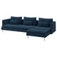 SÖDERHAMN 4-seat sofa, with chaise longue/Kelinge dark blue