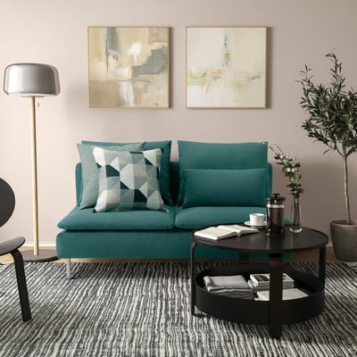 SÖDERHAMN Compact 3-seat section, Kelinge grey-turquoise