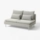 SÖDERHAMN Compact 3-seat section, Viarp beige/brown