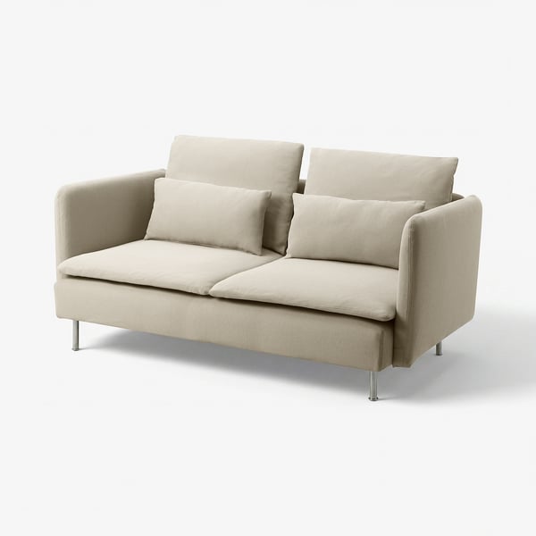 SÖDERHAMN Compact 3-seat sofa, Fridtuna light beige