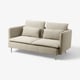 SÖDERHAMN Compact 3-seat sofa, Fridtuna light beige