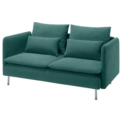 SÖDERHAMN Compact 3-seat sofa, Kelinge grey-turquoise