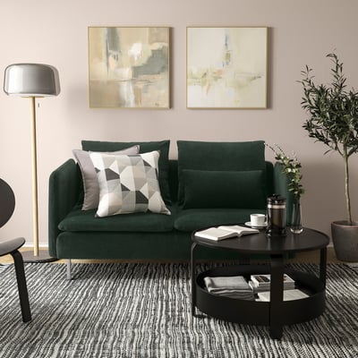 SÖDERHAMN Compact 3-seat sofa, Tallmyra dark green