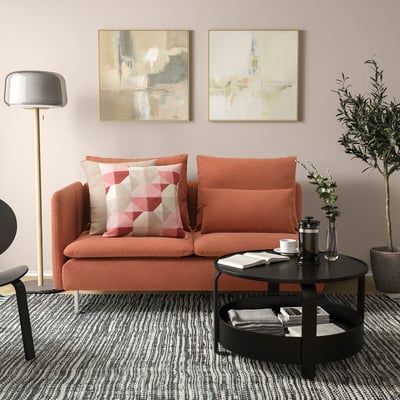 SÖDERHAMN Compact 3-seat sofa with open end, Kelinge rust