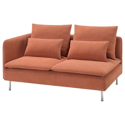 SÖDERHAMN Compact 3-seat sofa with open end, Kelinge rust