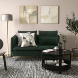 SÖDERHAMN Compact 3-seat sofa with open end, Tallmyra dark green