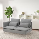 SÖDERHAMN Compact 3-seat sofa with open end, Tonerud grey