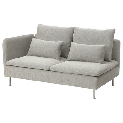 SÖDERHAMN Compact 3-seat sofa with open end, Viarp beige/brown
