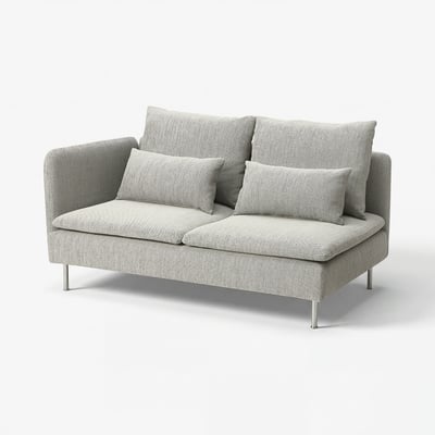 SÖDERHAMN Compact 3-seat sofa with open end, Viarp beige/brown