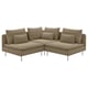 SÖDERHAMN Corner sofa, 3-seat, Johanneshov brown-beige