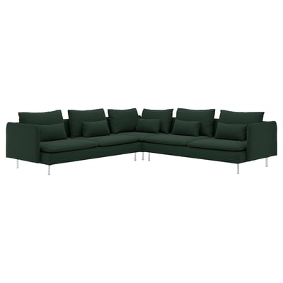 SÖDERHAMN Corner sofa, 6-seat, Tallmyra dark green
