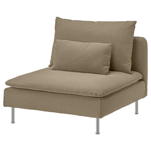 SÖDERHAMN Cover for 1-seat section, Johanneshov brown-beige