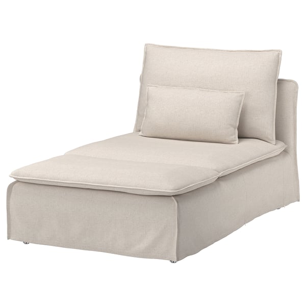 SÖDERHAMN Cover for chaise longue section, Gransel natural