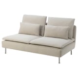 SÖDERHAMN Cover for compact 3-seat section, Fridtuna light beige