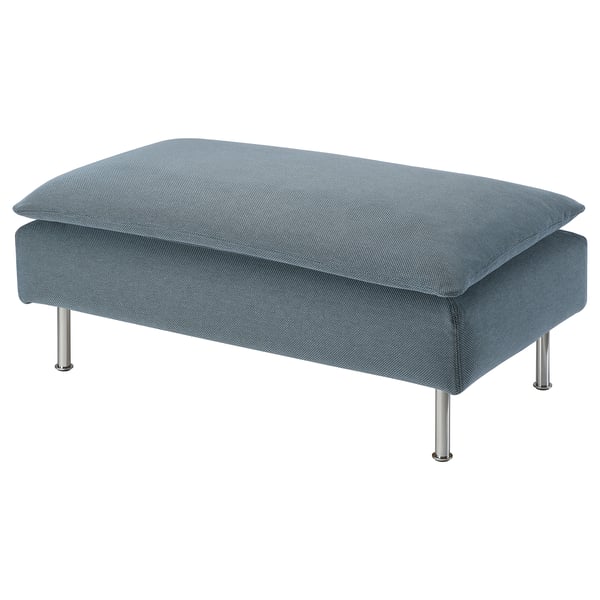 SÖDERHAMN Footstool, Fridtuna dark grey-blue, 93x52 cm