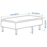 SÖDERHAMN Footstool, Fridtuna dark grey, 93x52 cm