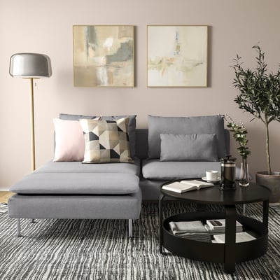 SÖDERHAMN Footstool, Tonerud grey, 93x52 cm