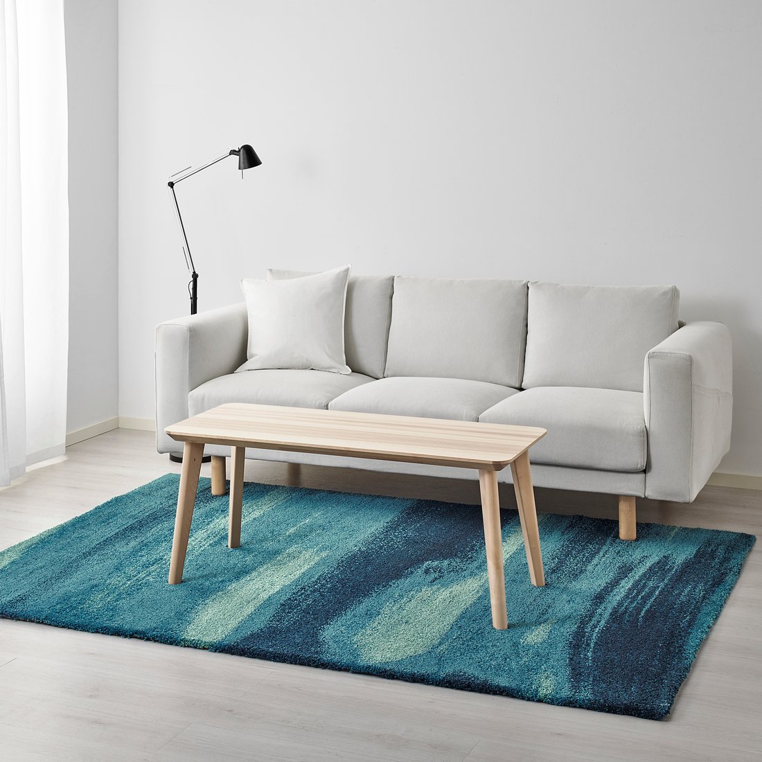 SÖNDERÖD Rug, high pile, blue, 170x240 cm IKEA