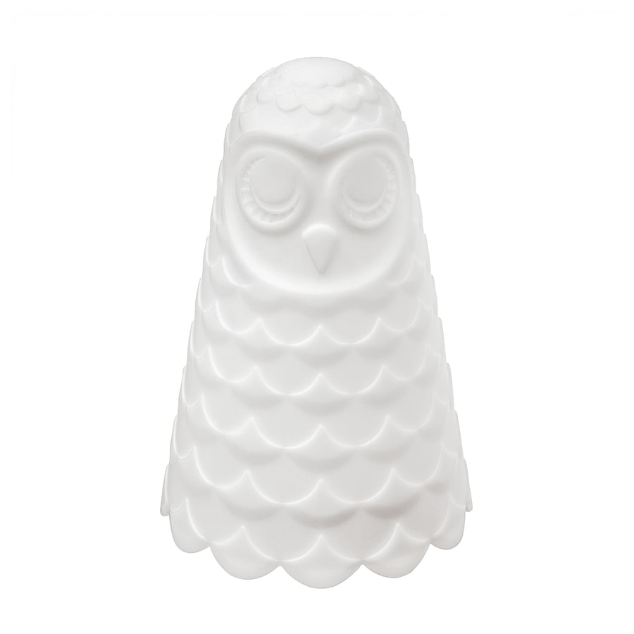 SOLBO LED table lamp white owl, batteryoperated IKEA