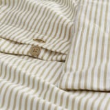 SOLFIBBLA Duvet cover and 2 pillowcases, white beige/stripe, 200x200/50x60 cm