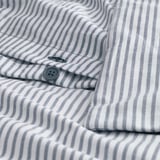 SOLFIBBLA Duvet cover and 2 pillowcases, white blue/stripe, 200x200/50x60 cm