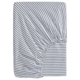 SOLFIBBLA Fitted sheet, white blue/stripe, 80x200 cm