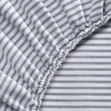 SOLFIBBLA Fitted sheet, white blue/stripe, 80x200 cm