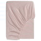 SOLFIBBLA Fitted sheet, white red/stripe, 90x200 cm