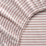 SOLFIBBLA Fitted sheet, white red/stripe, 90x200 cm