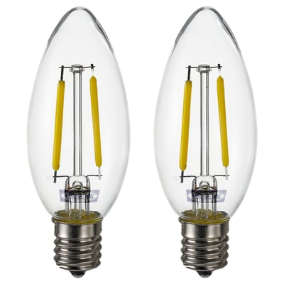 SOLHETTA LED bulb E17 250 lumen, chandelier/clear